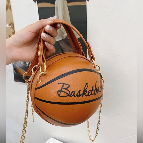 Handbags - New Vegan Leather Mini Basketball Purse ~ Clutch Crossbody Basketball Bag